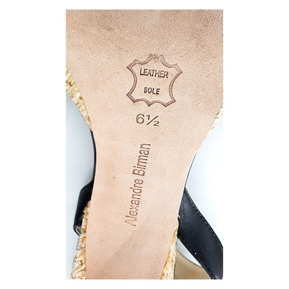 ALEXANDRE BIRMAN NWOB Black Leather Ankle Strap Platform Sandals Heels - Picture 12 of 12